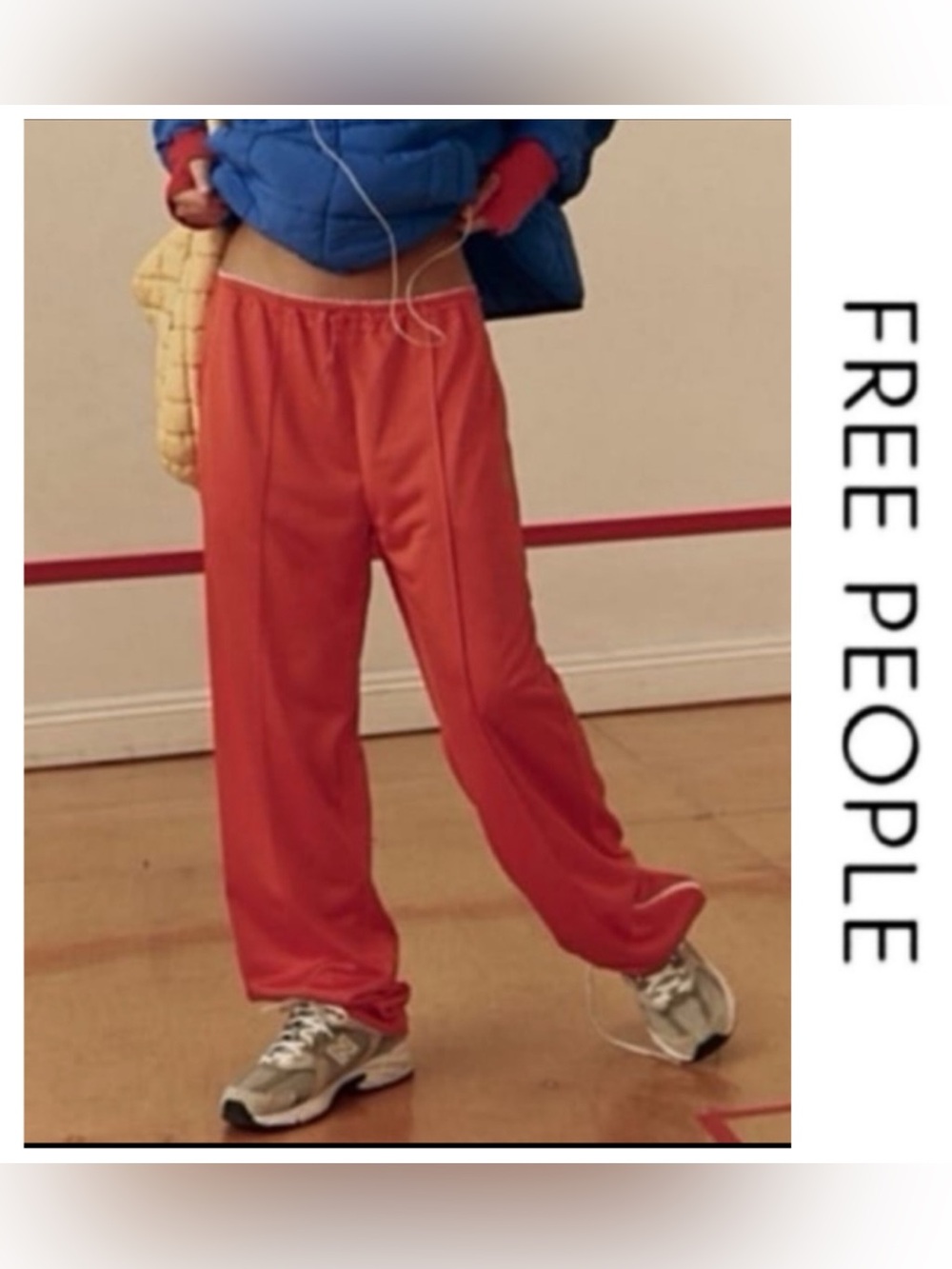 💥SALE-NwT’s-$100 FREE PEOPLE Roll With It Pants M Flame Red Relaxed